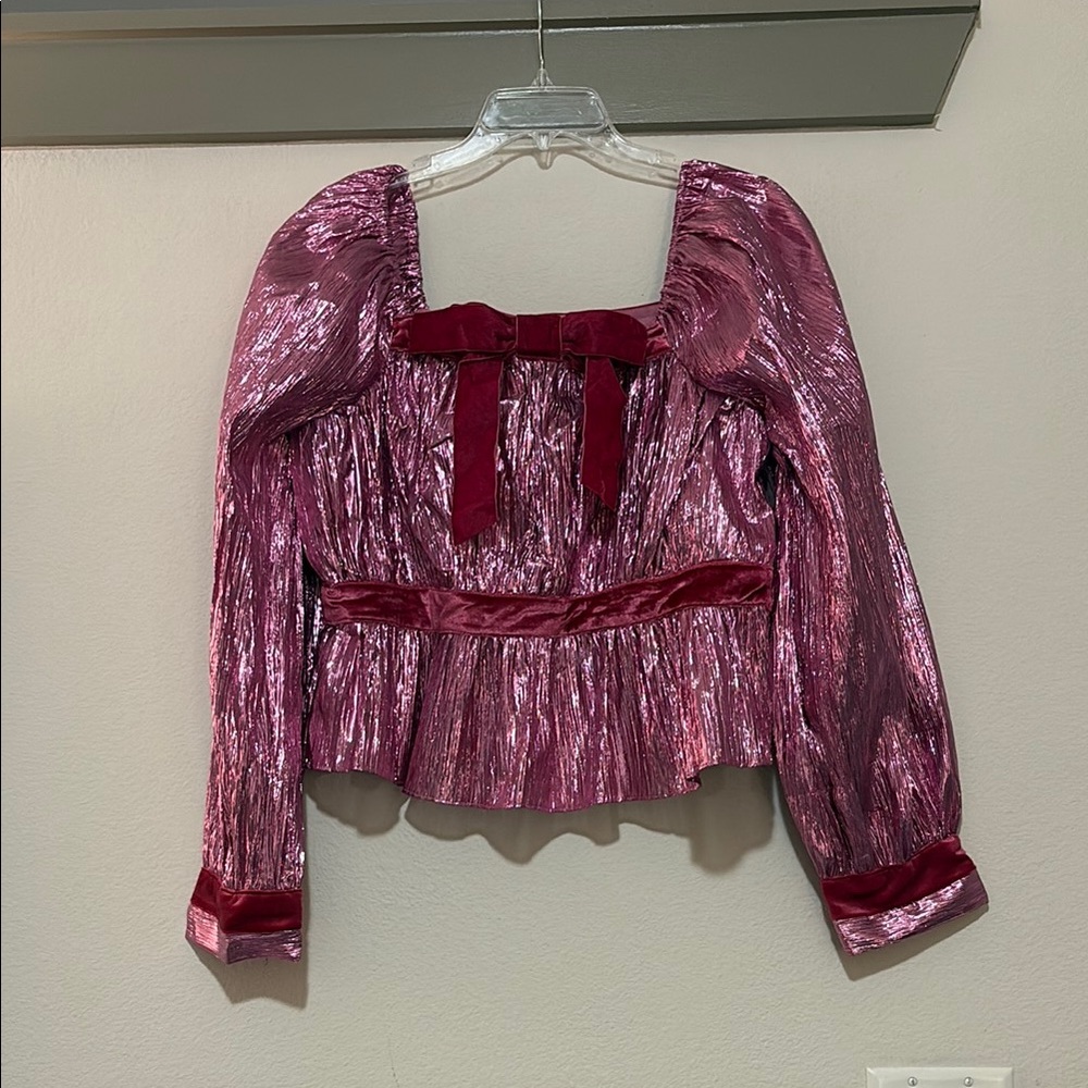 Avara Pink Bow Top SZ XL NWOT - Picture 2 of 6